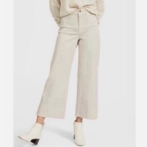 Everlane crop wide leg cotton pant